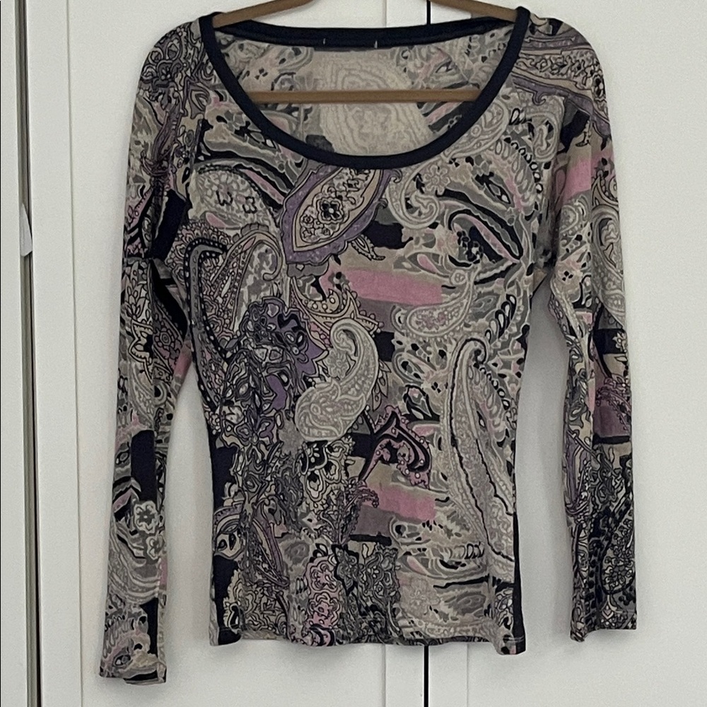 Paisley Long Sleeve Top - Multicolor